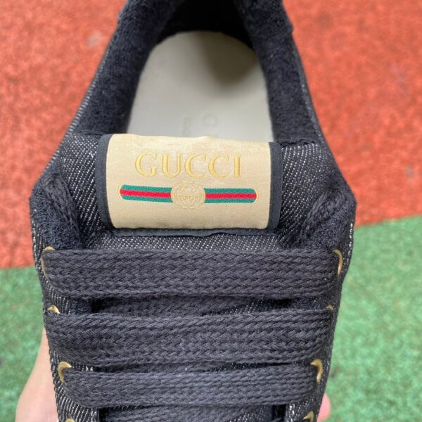 Gucci black Red Denim Round Toe - Image 7
