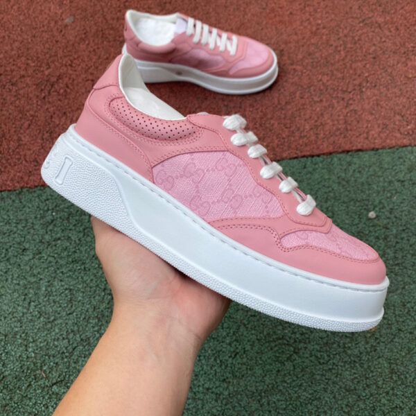 Gucci Thick-Soled Pink and White - Image 8
