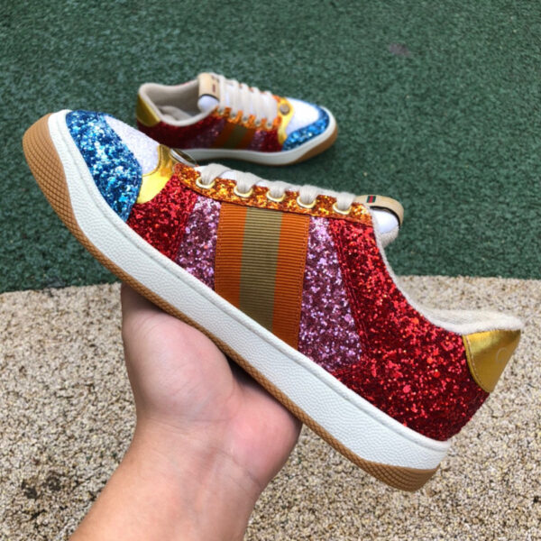 Gucci Low Top Sequined Red And Blue - Image 8
