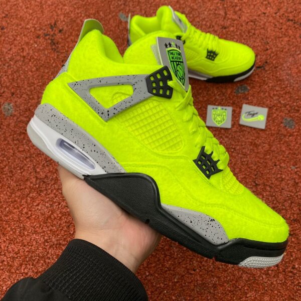 AJ4 Tennis 🎾 Fluorescent Green Air Jordan 4 Tagz Logo DV6773-700 - Image 16