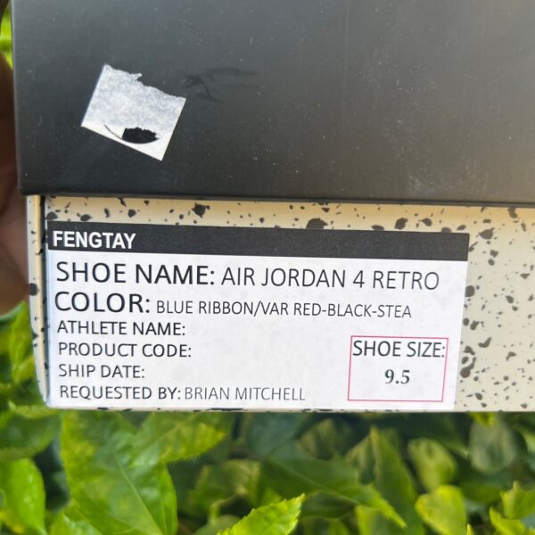 AJ4 blue and black Eminem x Jordan "Encore" low-top retro basketball shoes men's blue and black - Image 8