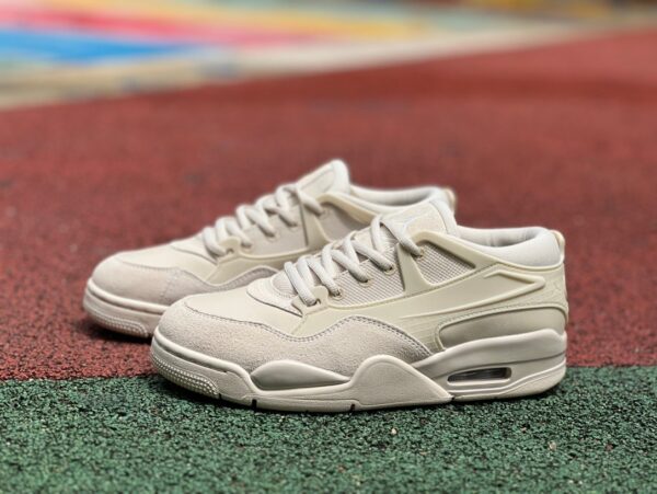 AJ4 low-top off-white RM beige basketball shoes FQ7940-200