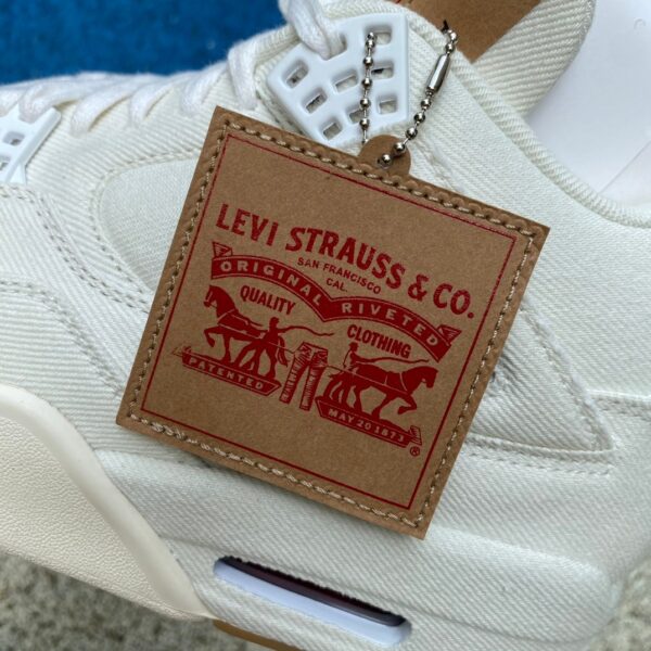 AJ4 white Levis GX pure original Levis x Levis joint white denim denim AO2571-100 - Image 9