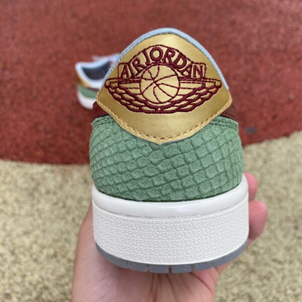 White Green Red Air Jordan Retro Low - Image 9