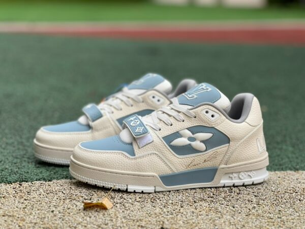 LV Trainer Beige Blue Velcro LOUIS VUITTON Trainer