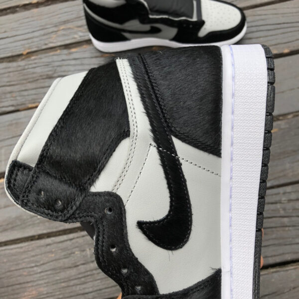 Panda Plush Black Gray Air Jordan - Image 9