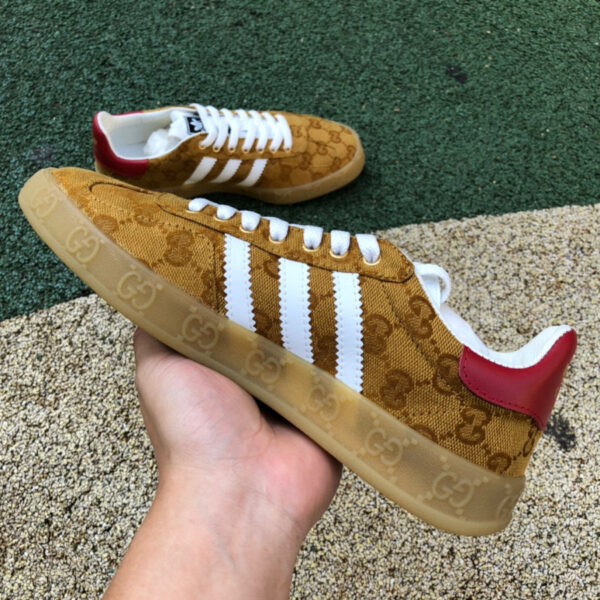 Gucci Co-Branded Adidas White Brown - Image 8