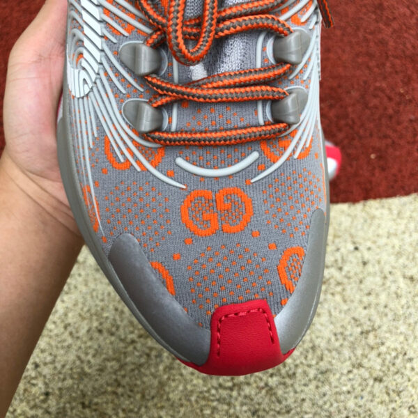 Gucci Running Shoes Gray Orange - Image 9