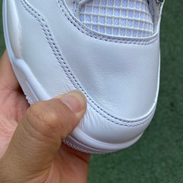 AJ4 silver cut piece pure original ⚡️Pure Money  silver sneakers 408452-308497-100 - Image 7