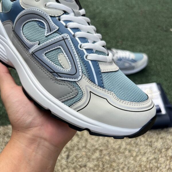 Dior B30 Mesh Fabric Beige Gray Blue - Image 3