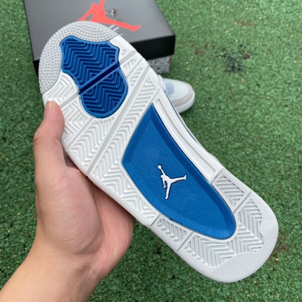 AJ4 white and blue women's model real shot cut piece 2024 version retro basketball shoes FV5029-141 - Image 4