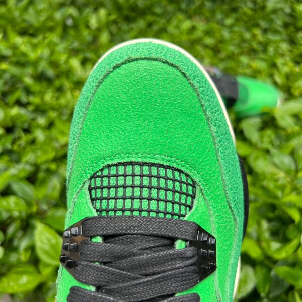 AJ4 duck black and green Air Jordan 4 Manila Manila retro basketball shoes black and green - Image 14