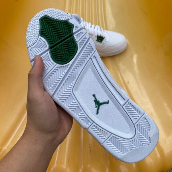 AJ4 white green metal channel original version buckle couple basketball shoes CT8527-113 - Image 5