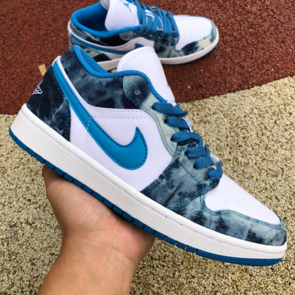 Washed Blue Low Air Jordan - Image 4