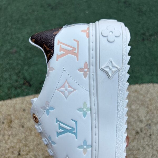 LOUIS VUITTON Time Out Cowhide White Brown Colorful - Image 9