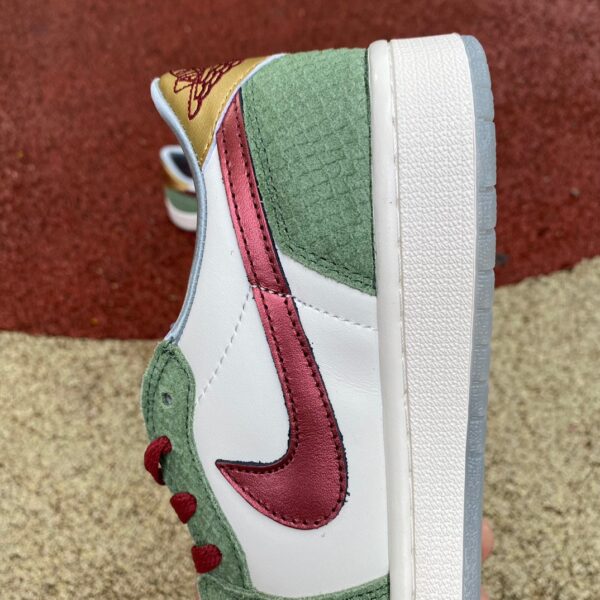 White Green Red Air Jordan Retro Low - Image 8