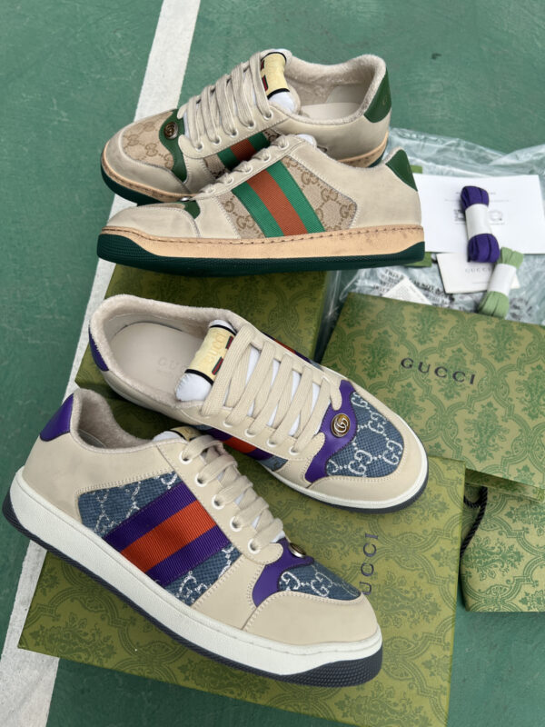Gucci Dirty Shoes Blue Cloth, - Image 10