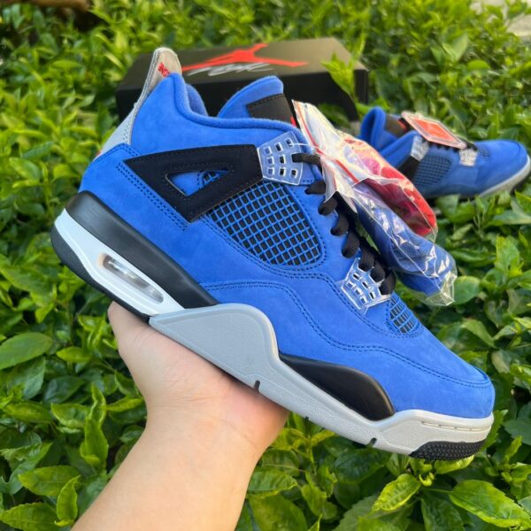AJ4 blue and black Eminem x Jordan "Encore" low-top retro basketball shoes men's blue and black - Image 14