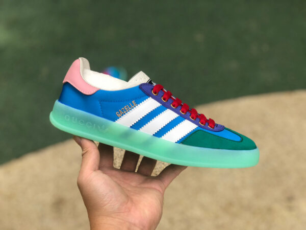 Gucci Joint Adidas Light Blue Silk - Image 5