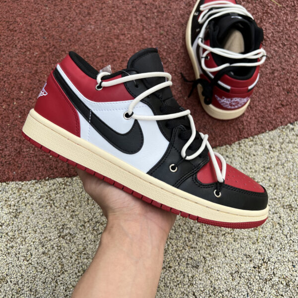 Black And White Red Air Jordan - Image 9