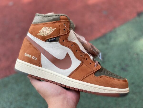 White Brown Black GORE-TEX Air Jordan - Image 10