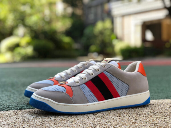 Gucci Low Top Gray Orange Blue