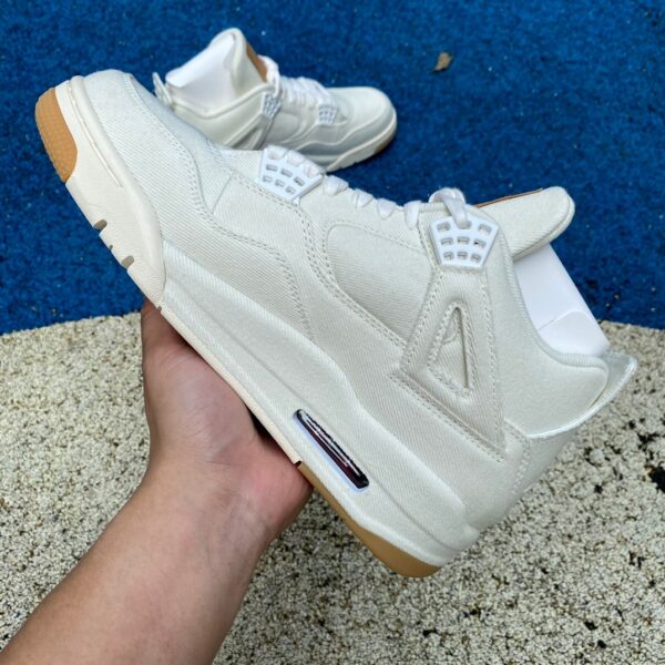 AJ4 white Levis GX pure original Levis x Levis joint white denim denim AO2571-100 - Image 8
