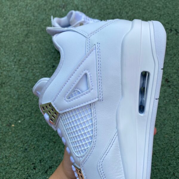 AJ4 silver cut piece pure original ⚡️Pure Money  silver sneakers 408452-308497-100 - Image 13