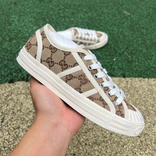 GUCCI Canvas Shoes Beige Brown - Image 7