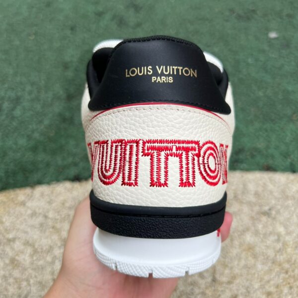 LV Trainer Beige Black Red Velcro LOUIS VUITTON Trainer - Image 8