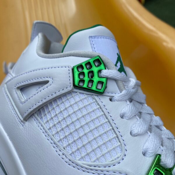 AJ4 white green metal channel original version buckle couple basketball shoes CT8527-113 - Image 14