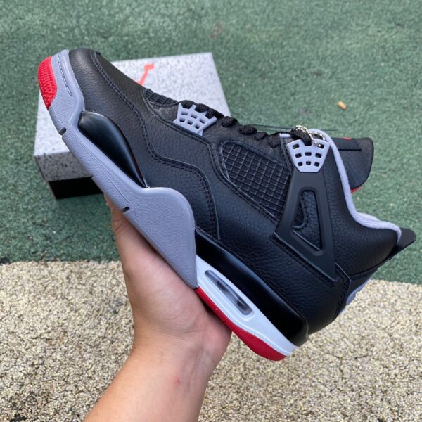 AJ4 black and red leather special edition ljr produced "Bred Reimagined" FV5029-006 - Image 14