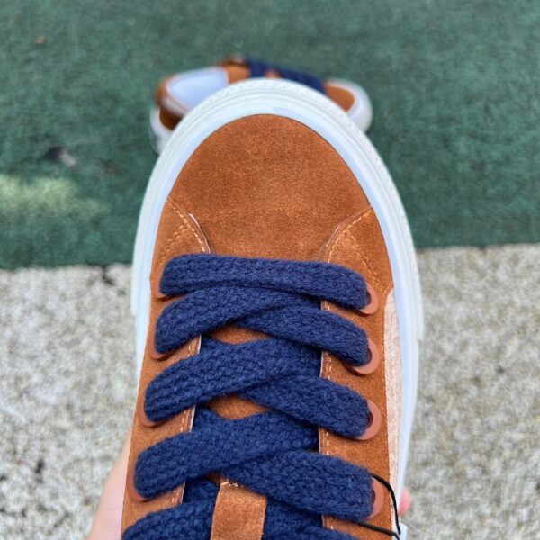 Dior B33 Brown White Blue Round Toe Lace - Image 7