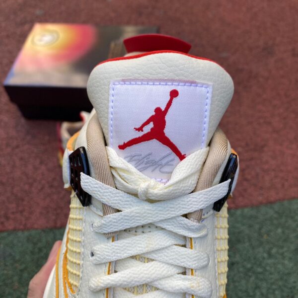 AJ4 White Blue Red Super Bowl Rainbow J Balvin x Jordan Joint Retro Basketball Shoes White Blue Red DG0344-901 - Image 9