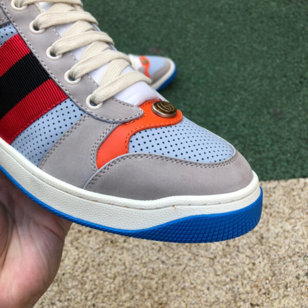Gucci Low Top Gray Orange Blue - Image 4