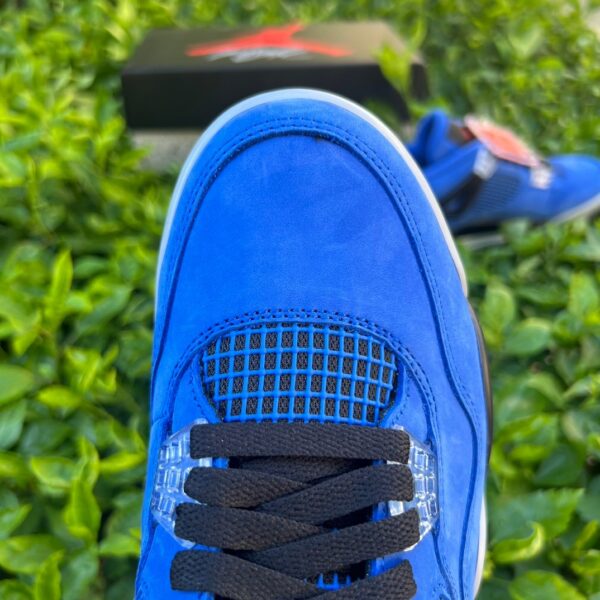 AJ4 blue and black Eminem x Jordan "Encore" low-top retro basketball shoes men's blue and black - Image 5