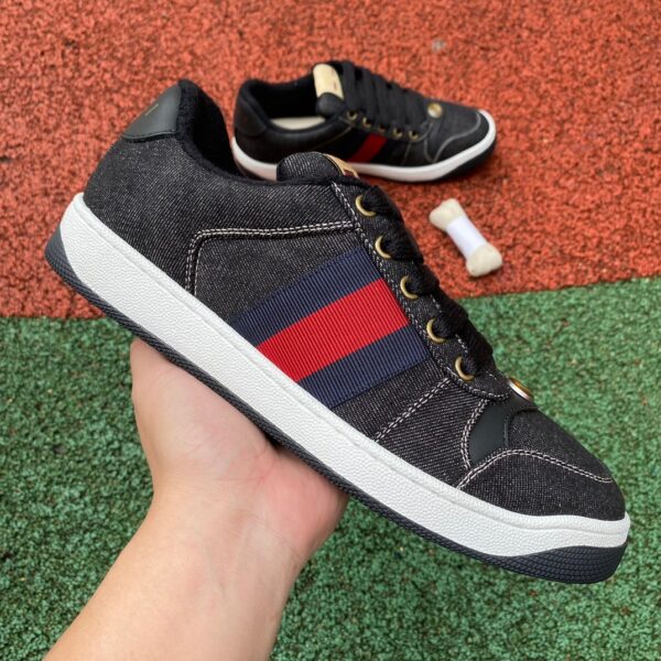 Gucci black Red Denim Round Toe - Image 2