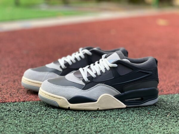aj4 low-top black gray Nike retro casual shoes basketball shoes FQ7938-002