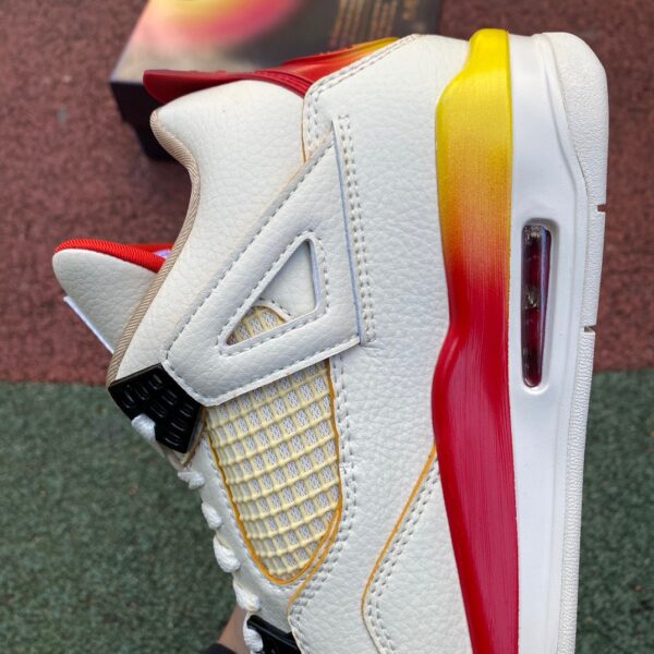 AJ4 White Blue Red Super Bowl Rainbow J Balvin x Jordan Joint Retro Basketball Shoes White Blue Red DG0344-901 - Image 6