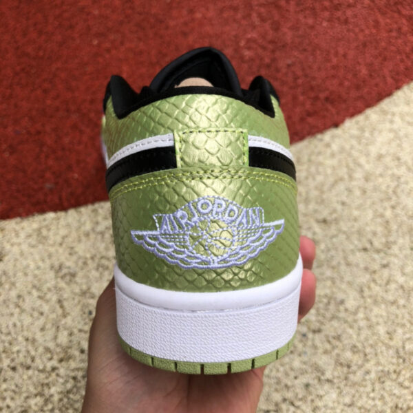 Vivid Green Snakeskin Air Jordan - Image 6