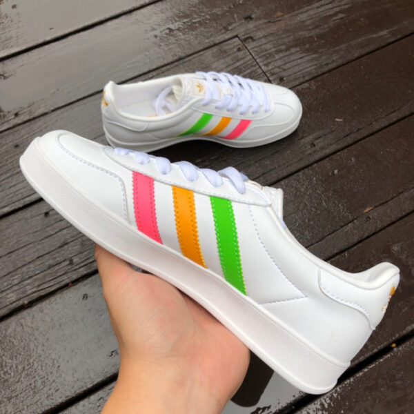 Gucci Co-Branded Adidas White Green and Pink (Copy) - Image 9