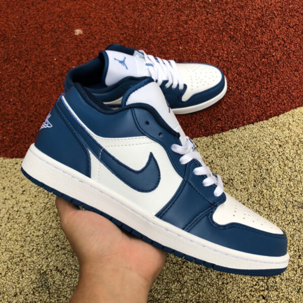 White Navy Blue Air Jordan - Image 10