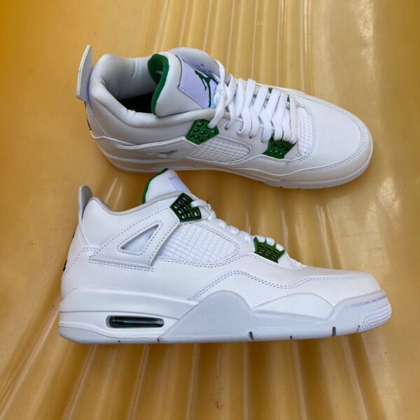 AJ4 white green metal channel original version buckle couple basketball shoes CT8527-113 - Image 11