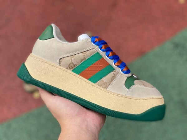 Gucci Thick-Soled Chubby Rice Gray Green - Image 8