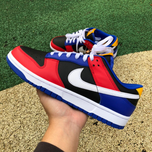 Dunk Black Red Blue Yellow Stitching - Image 12
