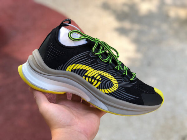 Gucci Running Shoes Black Yellow And Green - Image 9