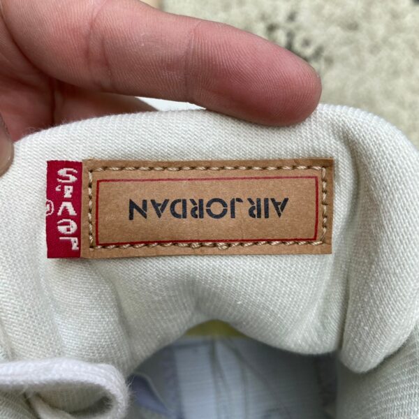 AJ4 white Levis GX pure original Levis x Levis joint white denim denim AO2571-100 - Image 6