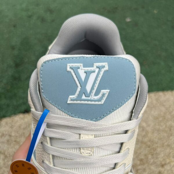 LV Trainer Beige Blue Velcro LOUIS VUITTON Trainer - Image 5