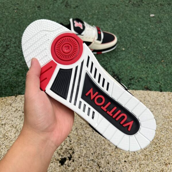 LV Trainer Beige Black Red Velcro LOUIS VUITTON Trainer - Image 2