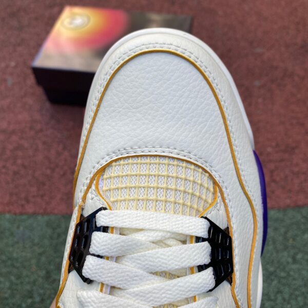 AJ4 White Blue Red Super Bowl Rainbow J Balvin x Jordan Joint Retro Basketball Shoes White Blue Red DG0344-901 - Image 7